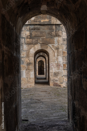 Fototapeta Naklejka Na Ścianę i Meble -  historical stone aqueduct.
