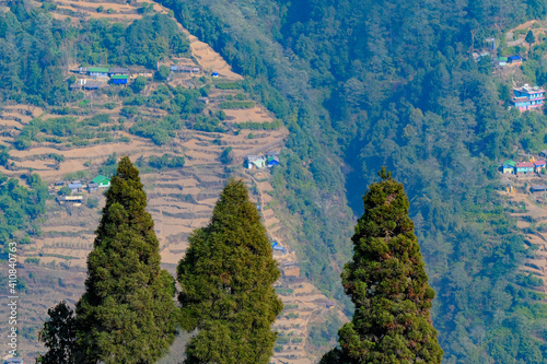 Kanchenjunga,Kangchenjunga, Sleeping Buddha,Kumbhakarna, Goecha, Pandim,everest,lhotse,makalu views while trekking from Sandakfu to Phalut photo