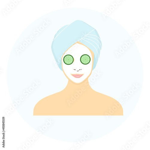 Facial mask vector