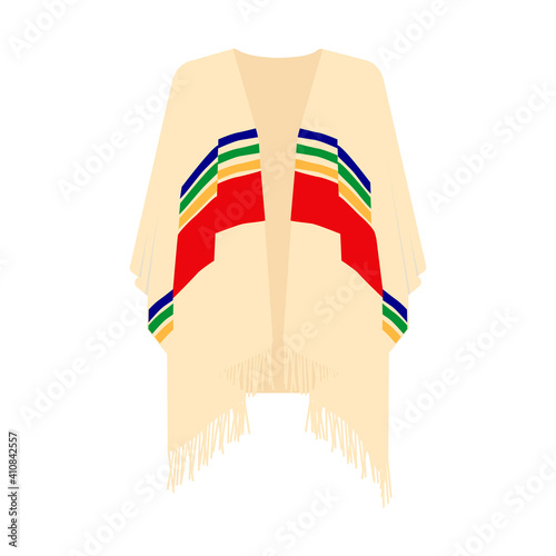 Mexican poncho vector
