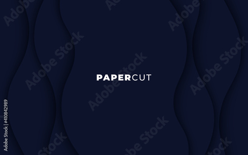 business wavy abstract background. vector illustration for web. papercut background