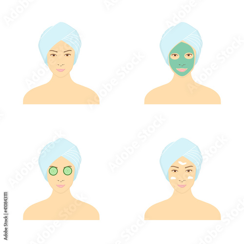 Facial mask vector