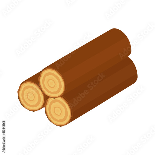 Wooden log vector