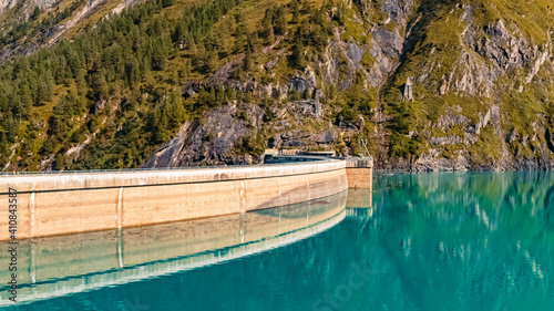 Beautiful alpine summer view with reflections at the famous Kaprun high mountain reservoirs  Salzburg  Austria