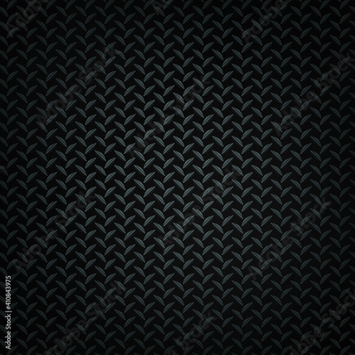 Black diamond plate texture background.