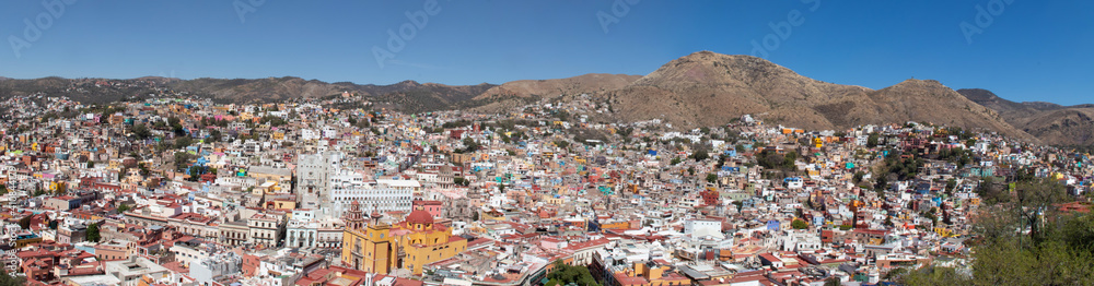 panoramic photography of the city of Guanajuato, Mexico.