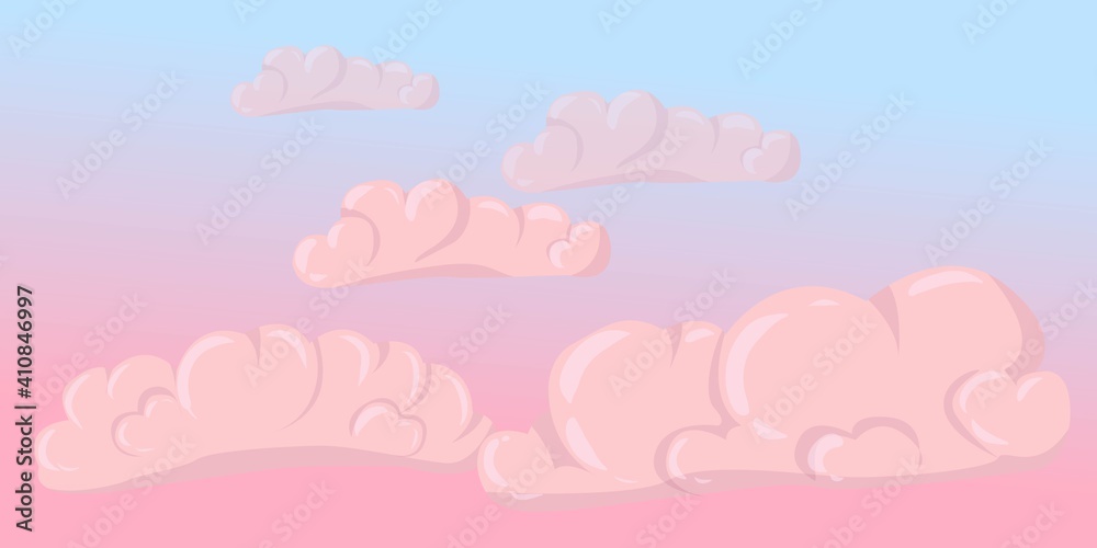 Clouds background.
Pink and blue. Clouds in the shape of hearts. drawn in cartoon style vector illustration isolated on white background Clouds background.
Pink and blue. Clouds in the shape of hearts. drawn in cartoon style vector illustration isolated on white background