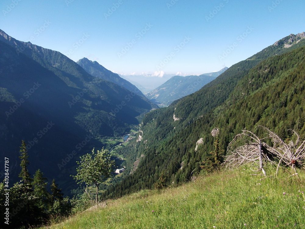 Scenic View Of Mountains Against Sky - obrazy, fototapety, plakaty 