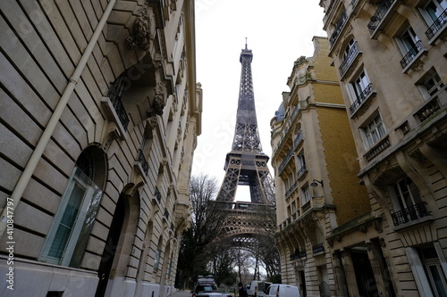 The 20th campaign of painting of the Eiffel Tower - Paris 4th february 2021.