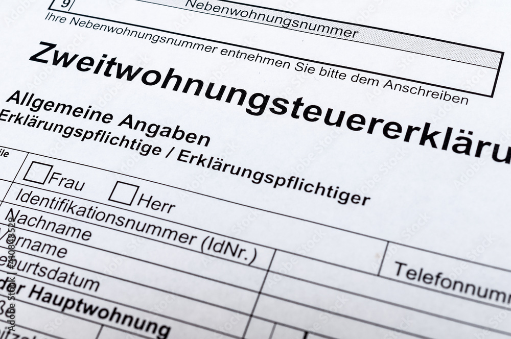 Zweitwohnungssteuererklärung Finanzamt Deutschland Zweitwohnungssteuererklärung Finanzamt Deutschland