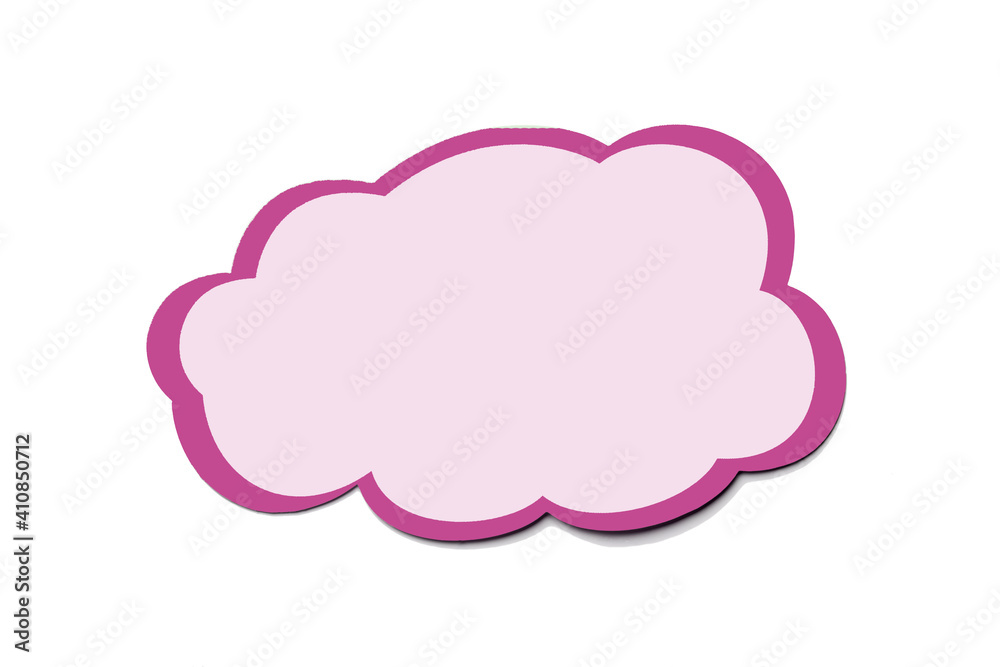 Purple and pink speech bubble sign as cloud isolated on white background. Purple and pink speech bubble sign as cloud isolated on white background.