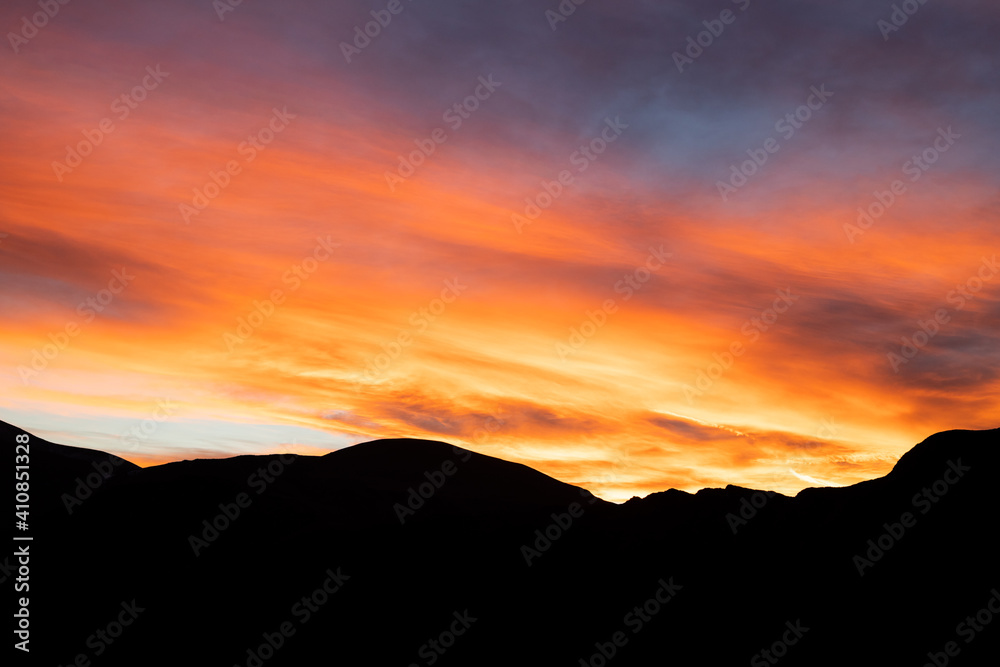 Fiery Mountain Sunset