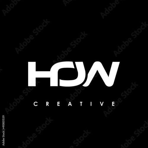 HOW Letter Initial Logo Design Template Vector Illustration