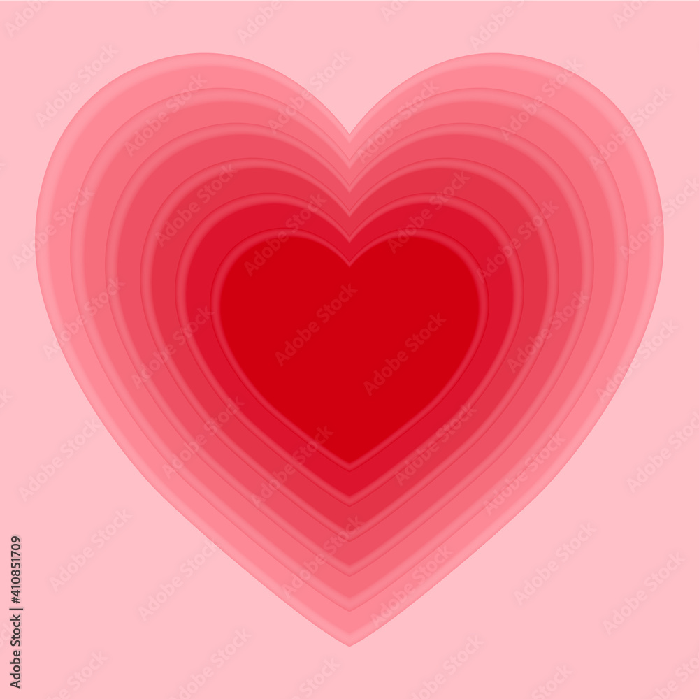 Beautiful pink heart. Background for decoration of festive materials for valentine's day.
