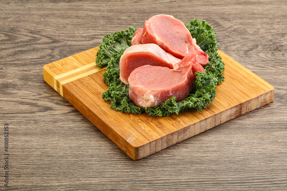 Fresh raw pork tenderloin for roast Fresh raw pork tenderloin for roast