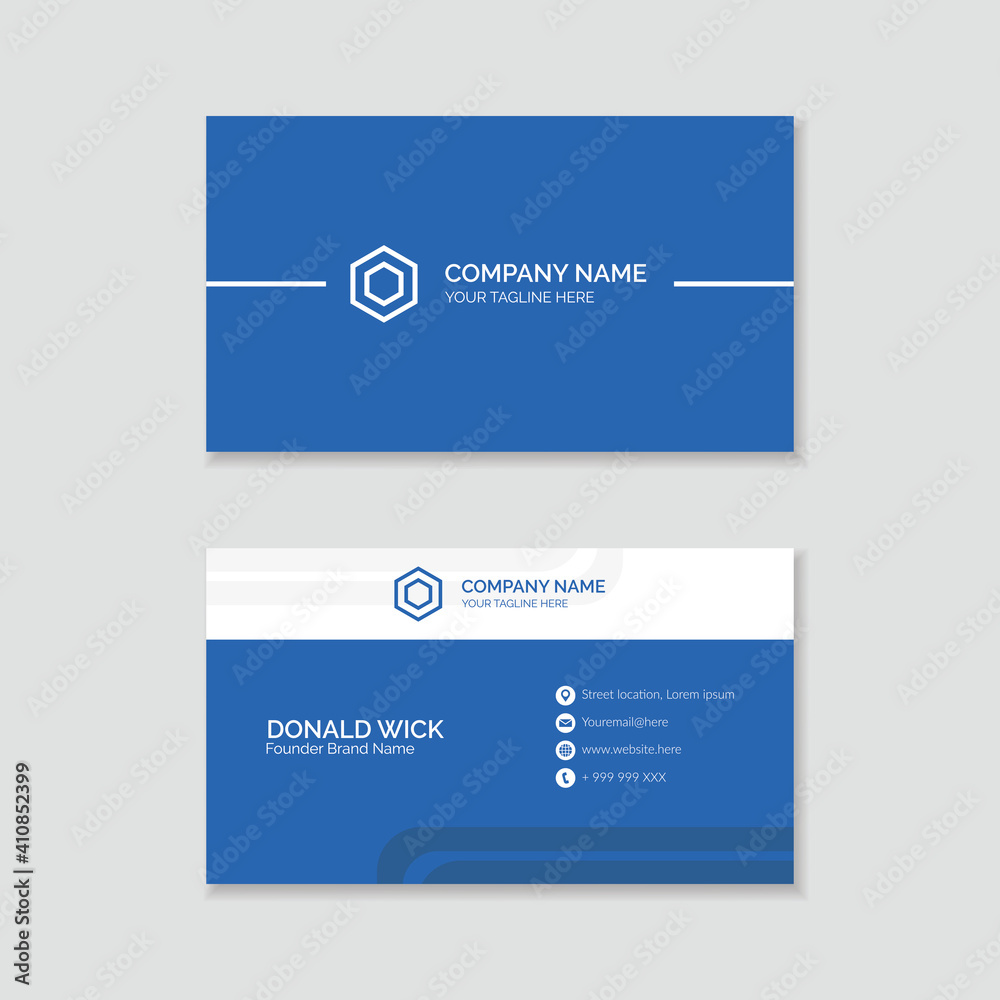 Professional business card design template Professional business card design template