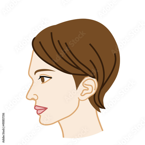 Woman's face - side view