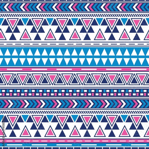 Tribal Navajo seamless pattern. Aztec geometric print. Ethnic hipster backdrop