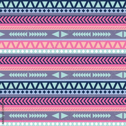 Tribal Navajo seamless pattern. Aztec geometric print. Ethnic hipster backdrop