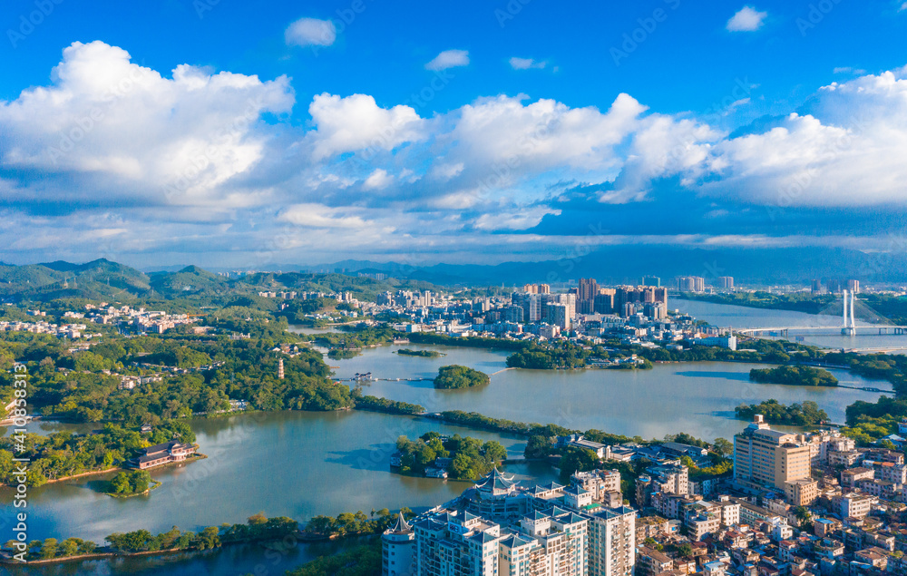 Naklejka premium West Lake scenic spot, Huizhou City, Guangdong Province, China