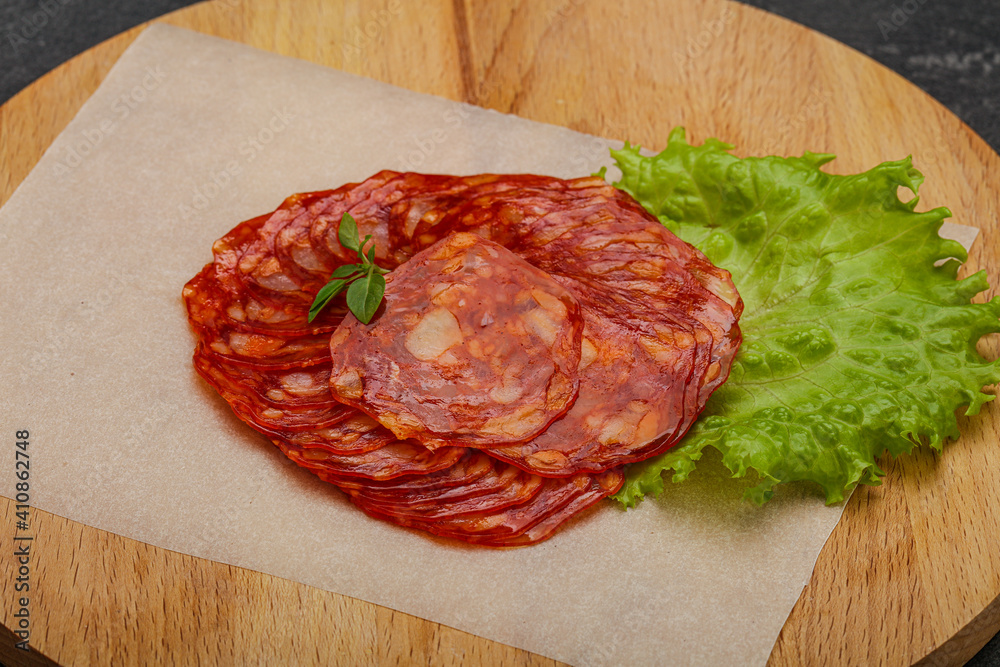 Italian traditional Chorizo pork sausages Italian traditional Chorizo pork sausages