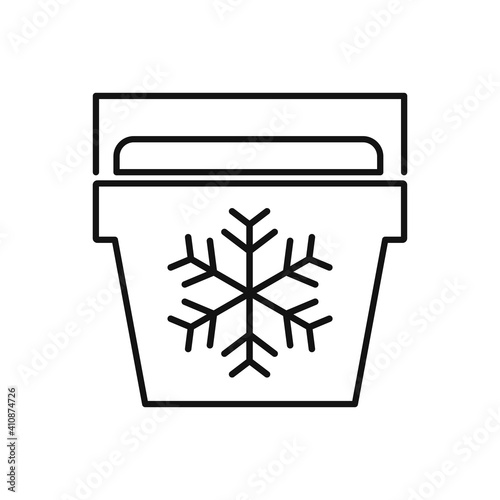 Icon portable portable refrigerator for mobile or web design