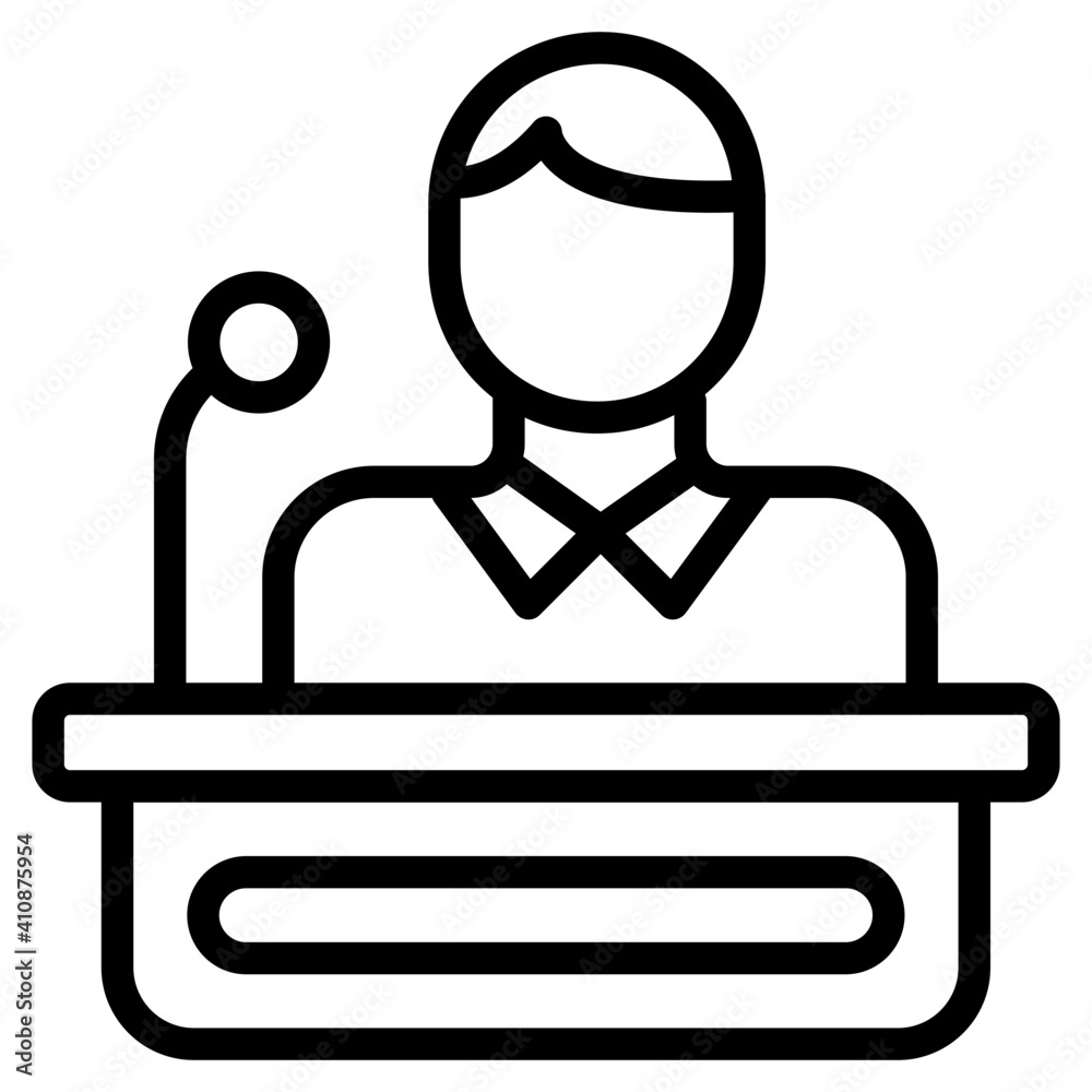 Icon of business, linear design Icon of business, linear design
