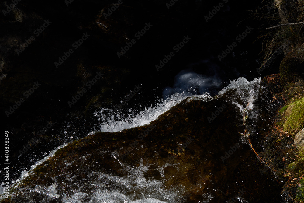 waves and foam in a dirty lake waves and foam in a dirty lake