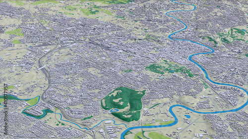 Photography Rome Italy, 3D aerial view