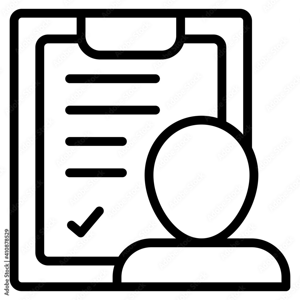 Editable linear design of curriculum vitae icon Editable linear design of curriculum vitae icon