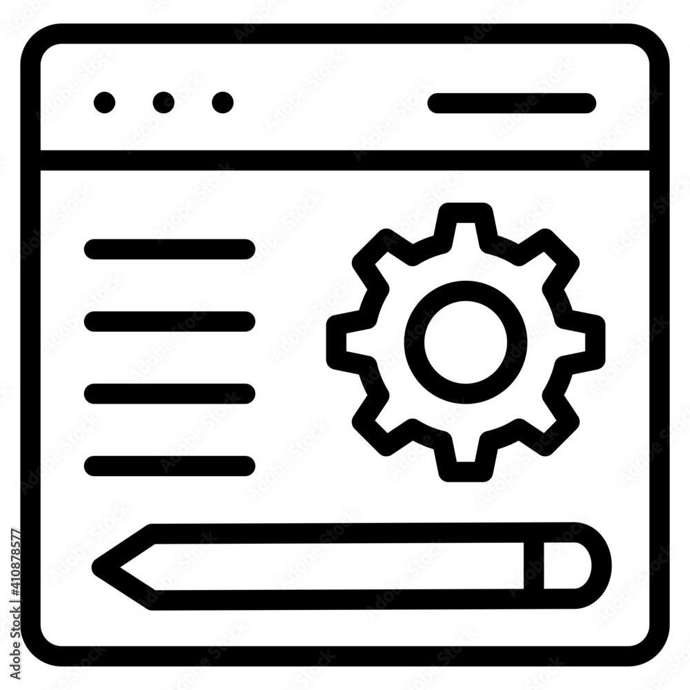 Content management icon in modern style