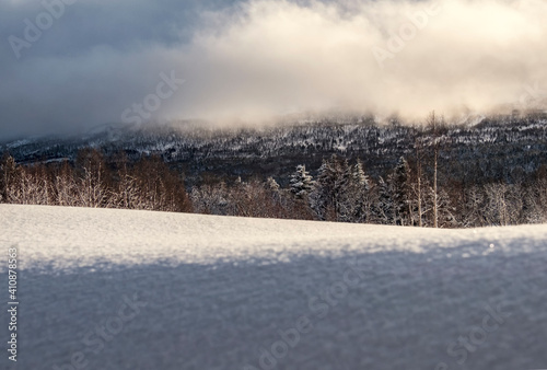 stunningly beautiful winter view of the Norwegian nature