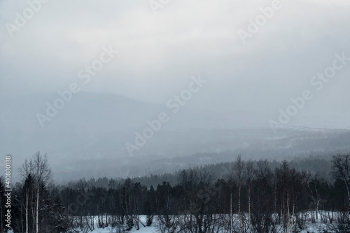 stunningly beautiful winter view of the Norwegian landscape