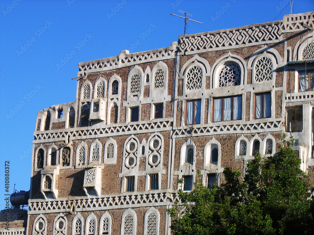 Sana'a old city facades, Yemen