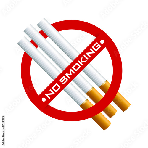 Dangers of smoking. Stop smoking sign. Eps10 vector illustration