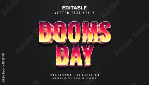 Dooms day Text Style With Colorful Gradients and Shabby and Dirty Texture