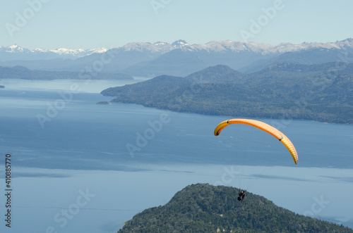 paragliding in bariloche over the mountains