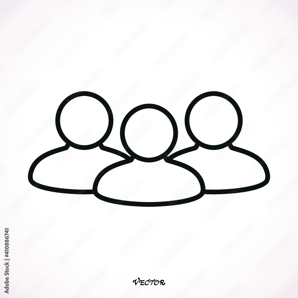 three people icon. Vector three people icon. Vector