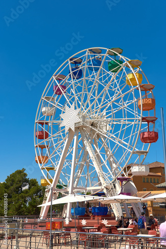 Ferris wheel on a sunny day