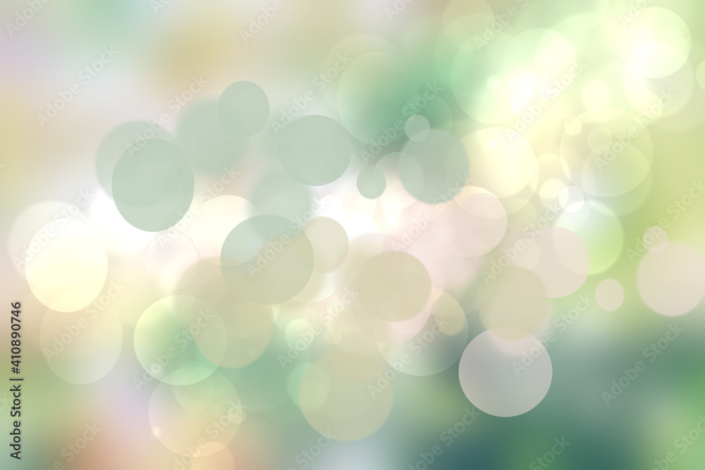 Obraz premium Abstract delicate gradient green light and yellow pastel spring or summer bokeh background. Beautiful texture.