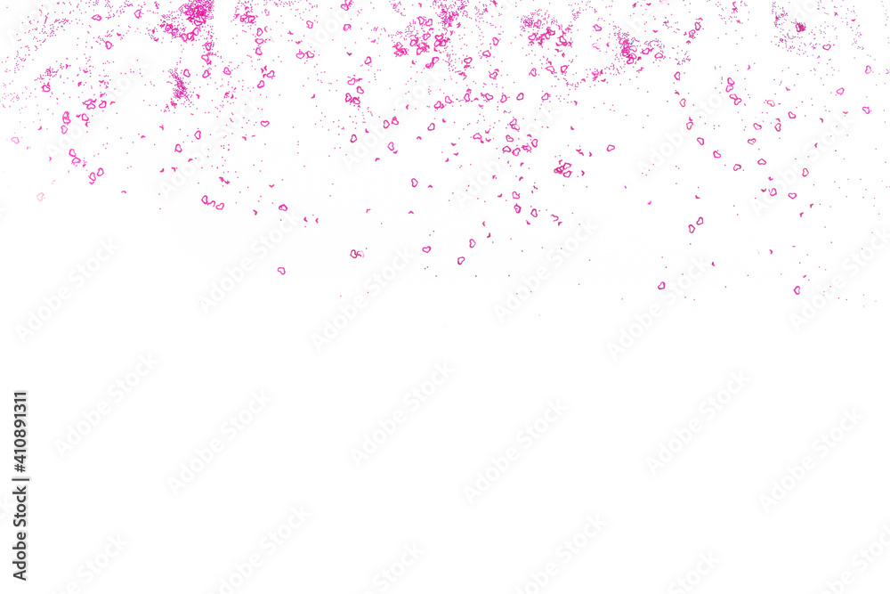 Fototapeta premium Greeting card with hearts sprinkles confetti