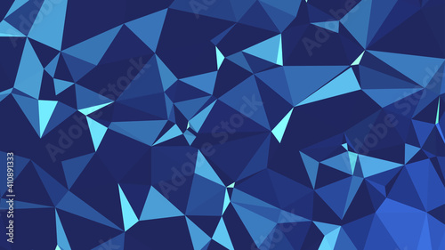 Abstract Blue Triangle Background. Colorful gradient mosaic backdrop. Geometric background for design. Hipster triangular background. Seamless Polygonal Brilliant Pattern. EPS10 Vector