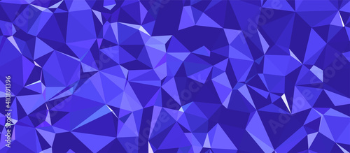 Abstract Blue Triangle Background. Colorful gradient mosaic backdrop. Geometric background for design. Hipster triangular background. Seamless Polygonal Brilliant Pattern. EPS10 Vector