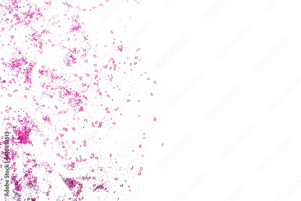 Greeting card with hearts sprinkles confetti Greeting card with hearts sprinkles confetti