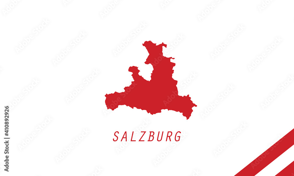 Salzburg map state Austria region vector illustration Salzburg map state Austria region vector illustration