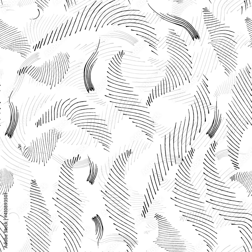 Seamless repeating pattern of different kinds of strokes