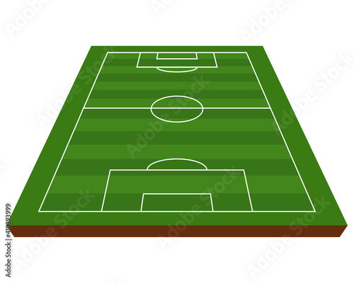 Perspective Soccer field, vector illustration 