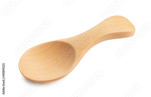 wooden decorative spoon isolated on white