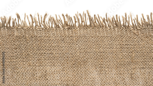 Obraz na plátně Burlap seamless pattern isolated on white