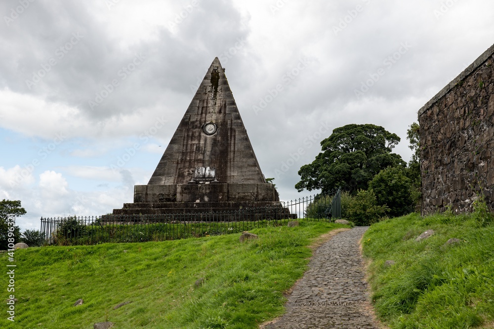 Ancient Star Pyramid built in 1863 by William Drummond in Valley Cemetery, Stirling, Scotland